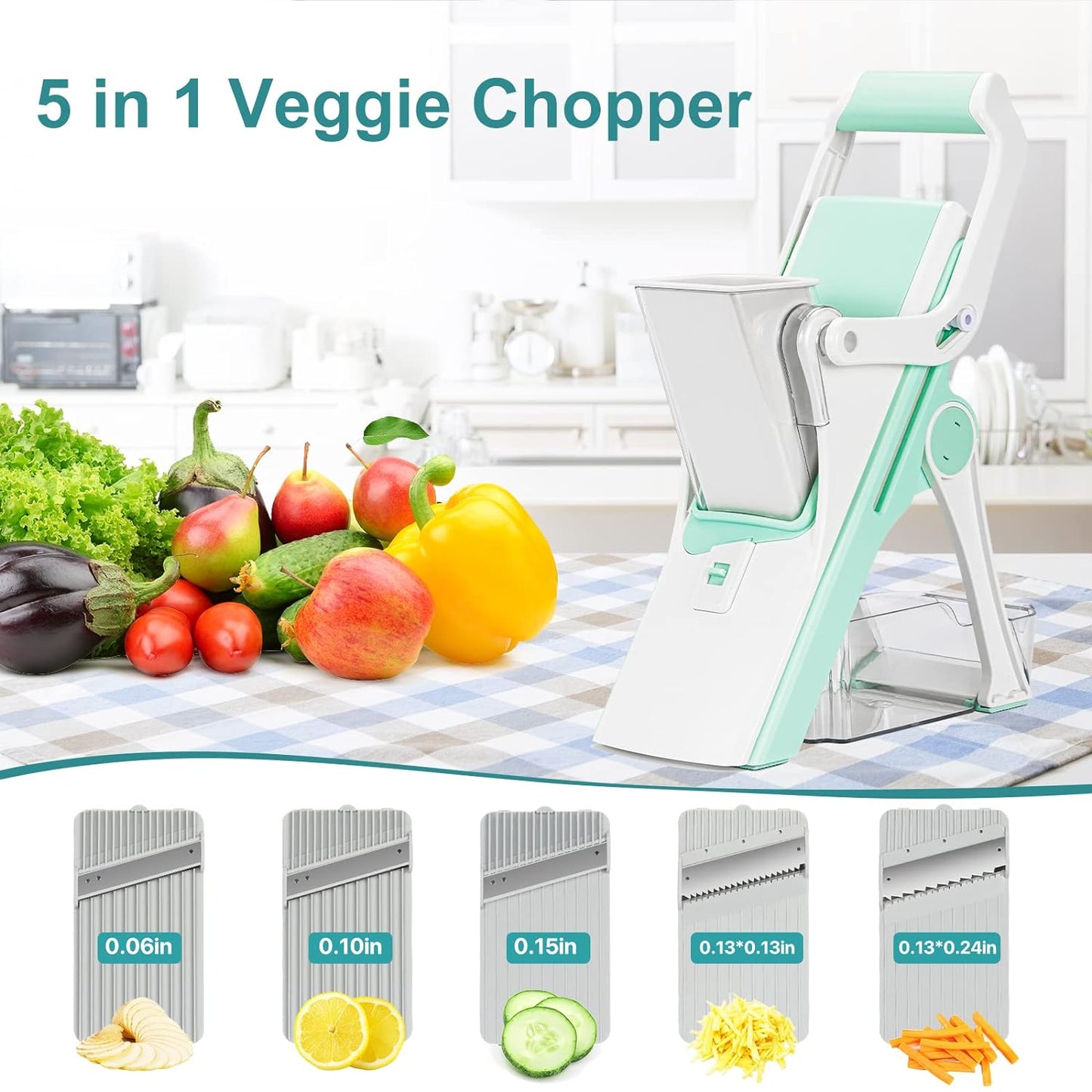 Slicer for Kitchen Vegetable Chopper Slicer, Food Chopper Vegetable Cutter, Onion Potato Salad